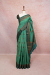 Sapphire Green Semi Jute Saree