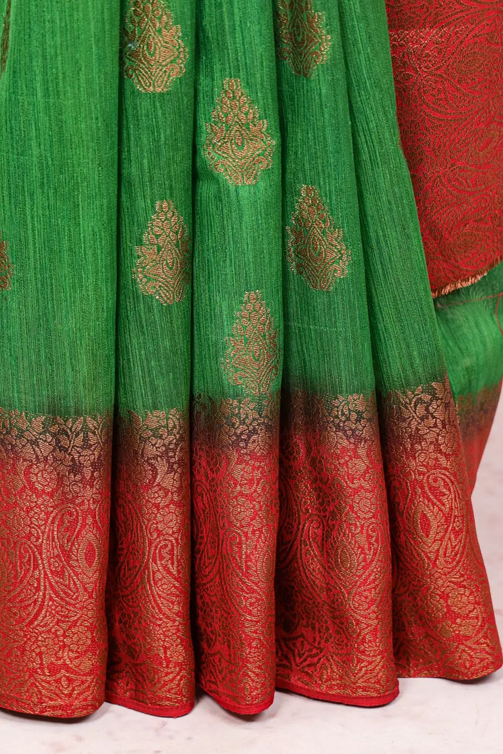 Green Semi Jute Saree