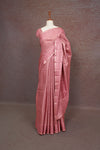 Onion Pink Semi Tussar Saree - Seematti