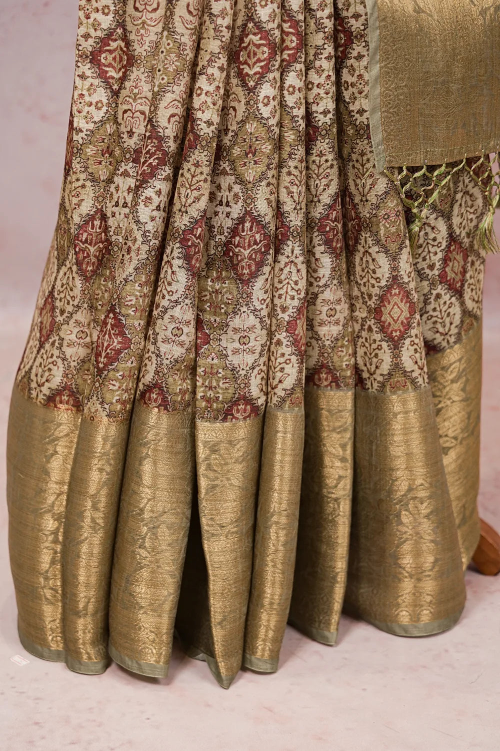 Multi Color Semi Linen Saree