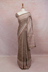 Taupe Color Semi Tussar Saree - Seematti