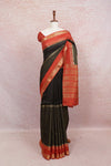 Black Banarsi Silk Saree - Seematti