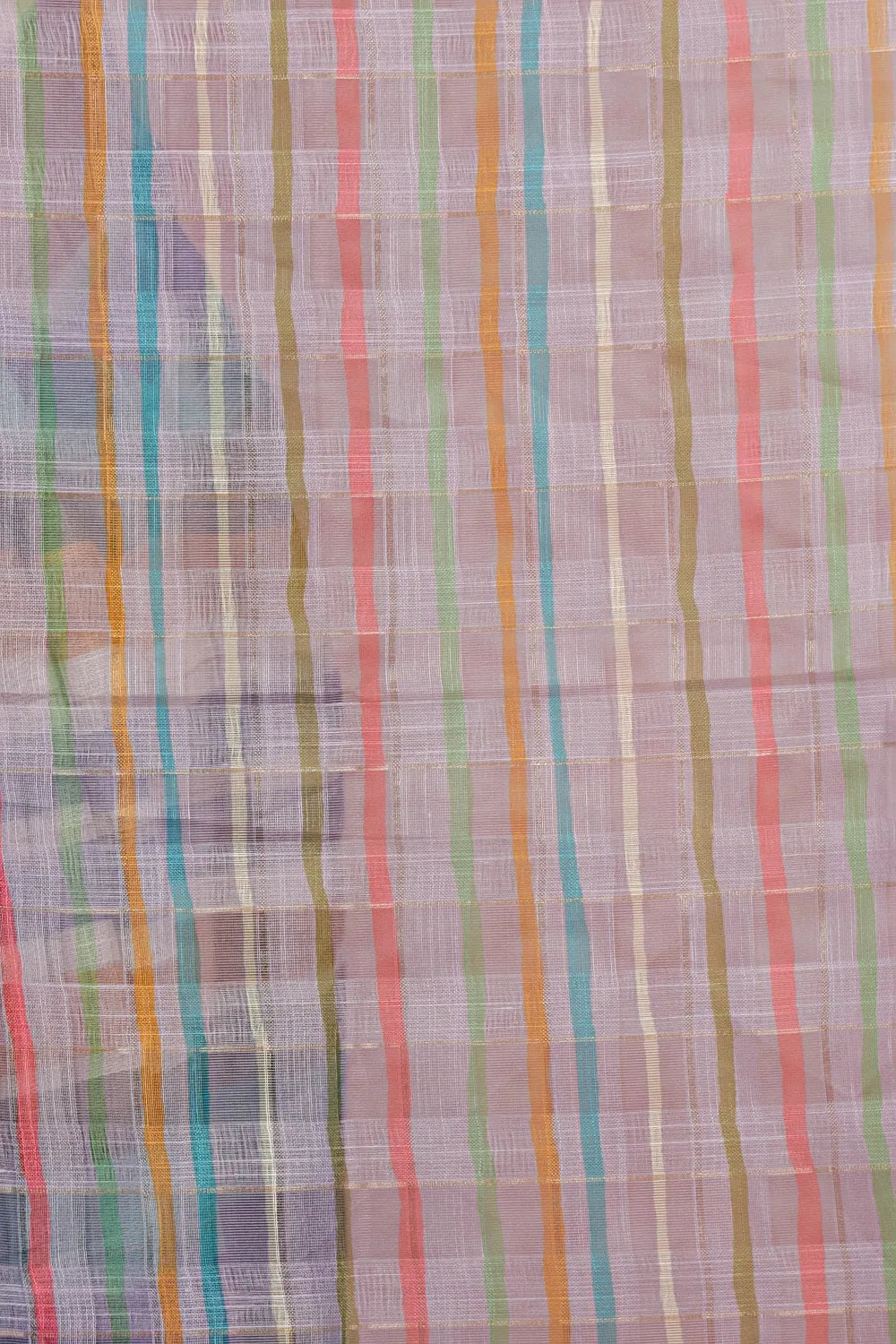 Multi Colors Semi Jute Saree