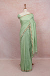 Pista Green Semi Tussar Saree