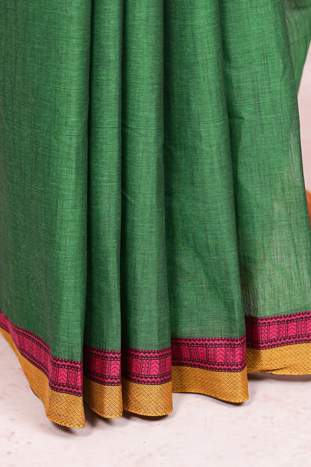 Green Cotton Saree