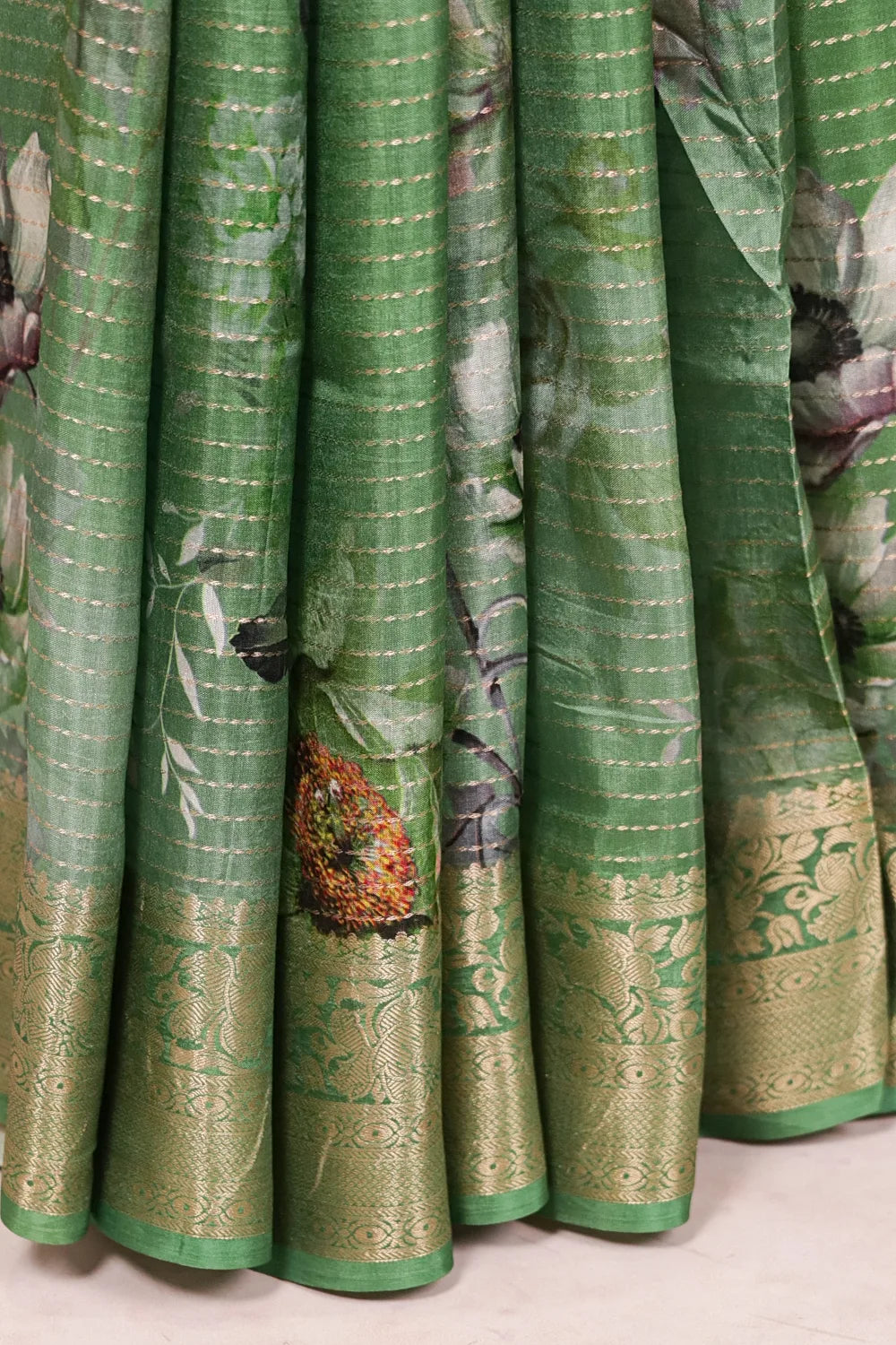 Green Semi Silk Saree