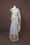 Sky Blue Semi Silk Saree