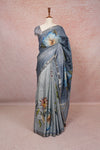 Sky Blue Semi Silk Saree
