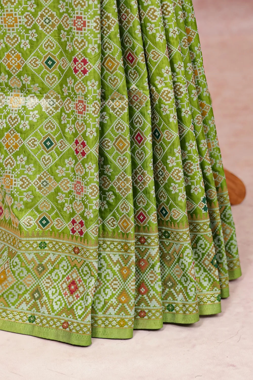 Green Semi Banarasi Saree