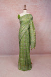 Green Semi Banarasi Saree