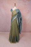 Green Semi Jute Saree