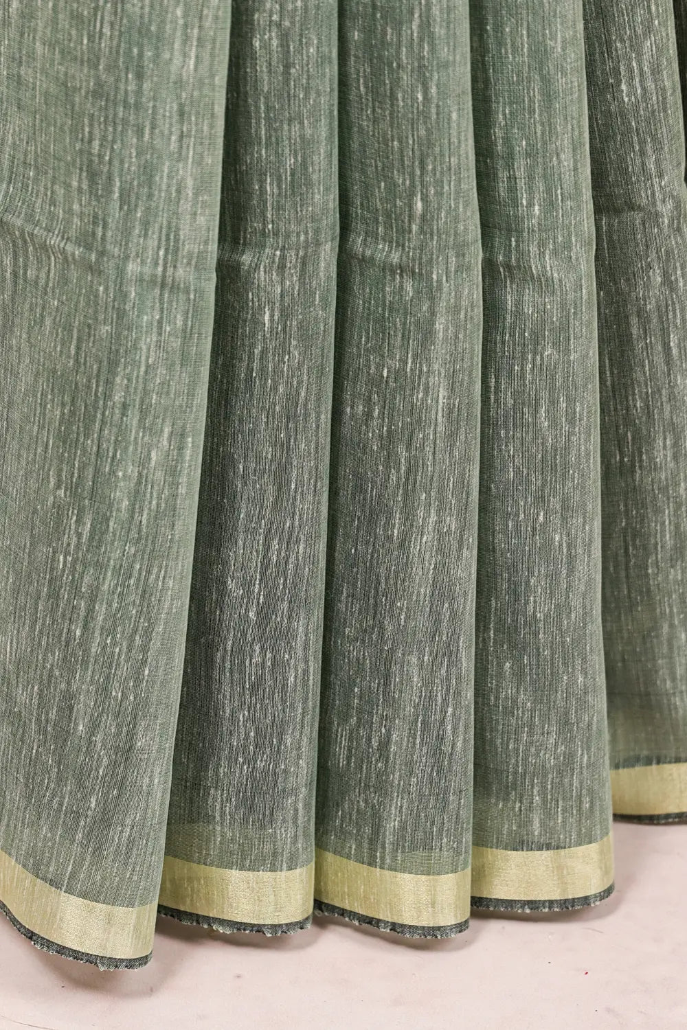 Mustard Color Linen Cotton Saree