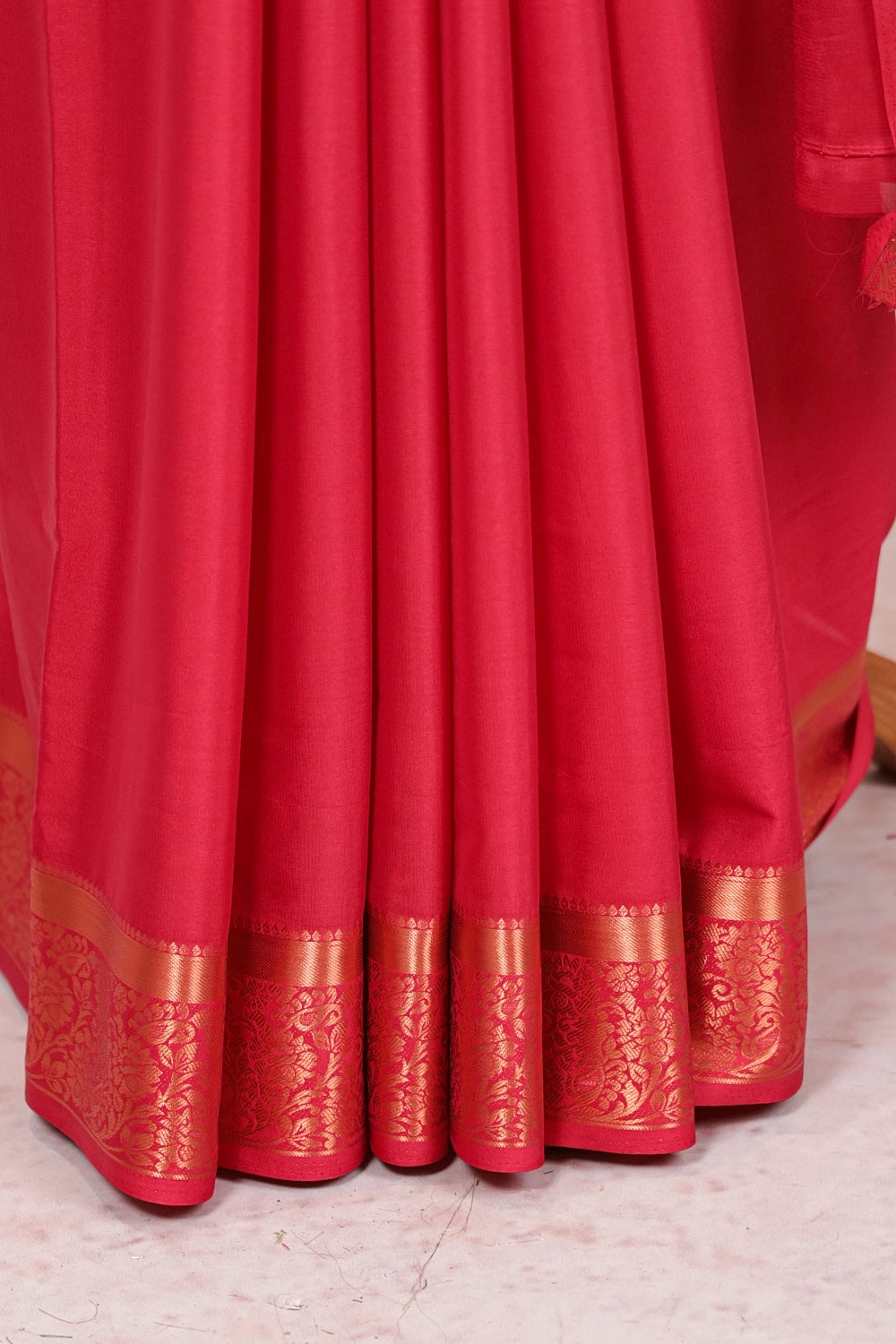 Dark Pink Chiffon Saree