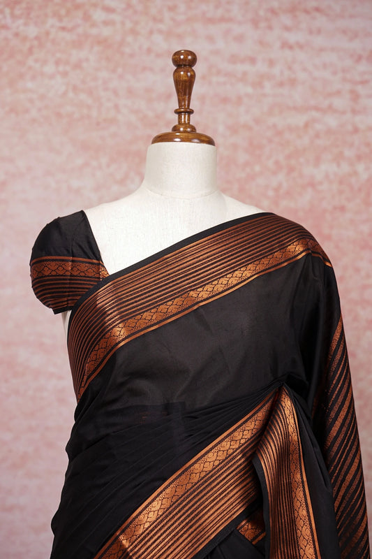 Black Semi Silk Saree
