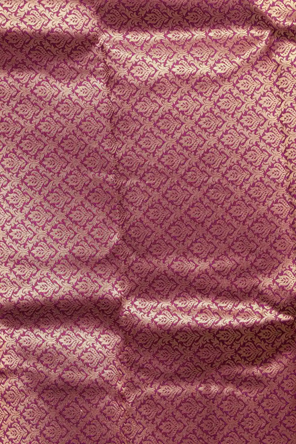 Burnt Orange Semi Silk Saree