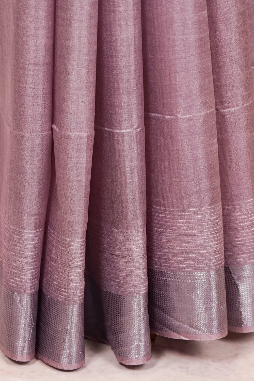 Lavender Semi Tussar Saree