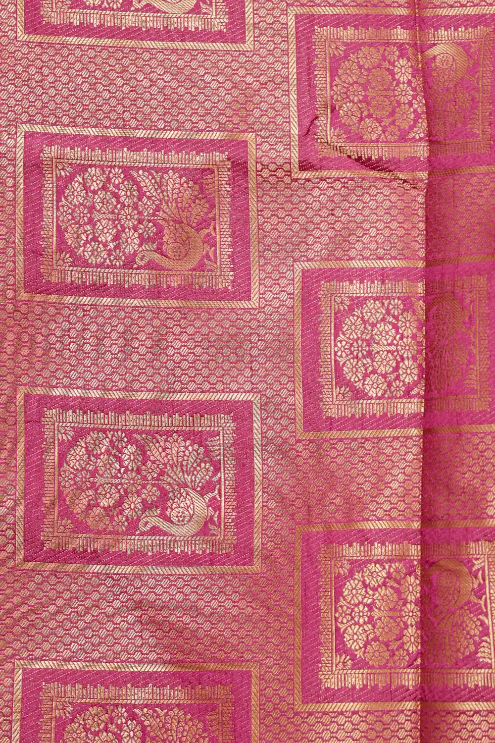 Wine Semi Banarasi Saree