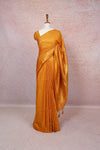 Mango Yellow Semi Banarasi Saree