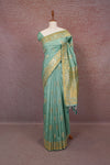 Sea Green Semi Banarasi Saree