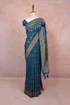 Blue Semi Banarasi Saree
