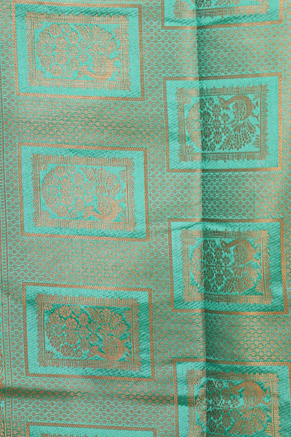 Green Semi Banarasi Saree
