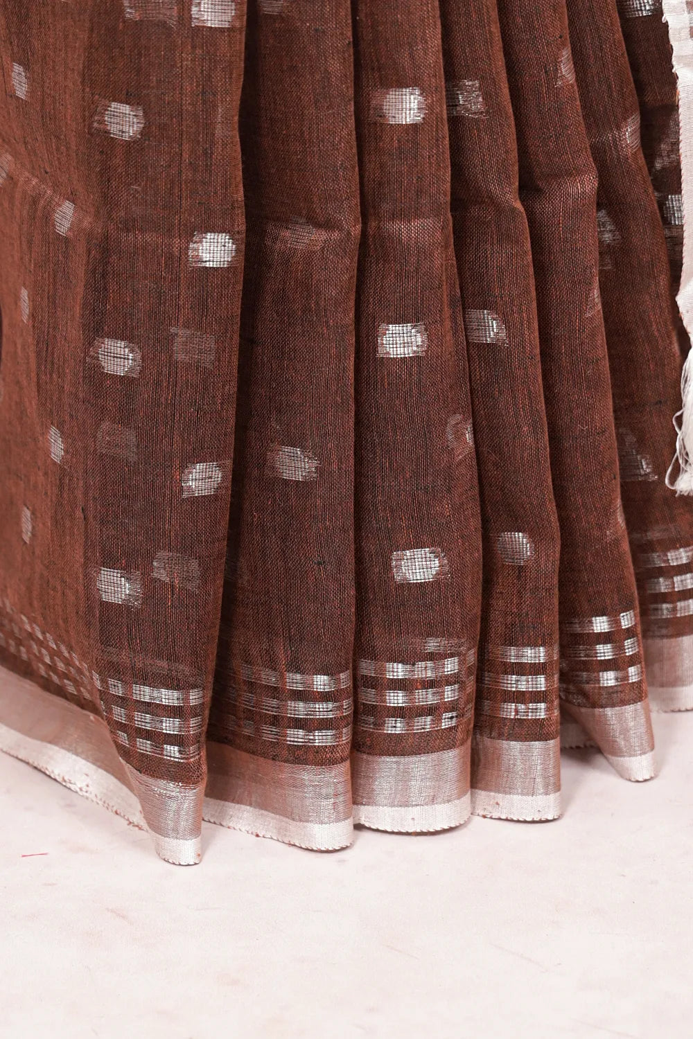 Coffee Brown Linen Saree