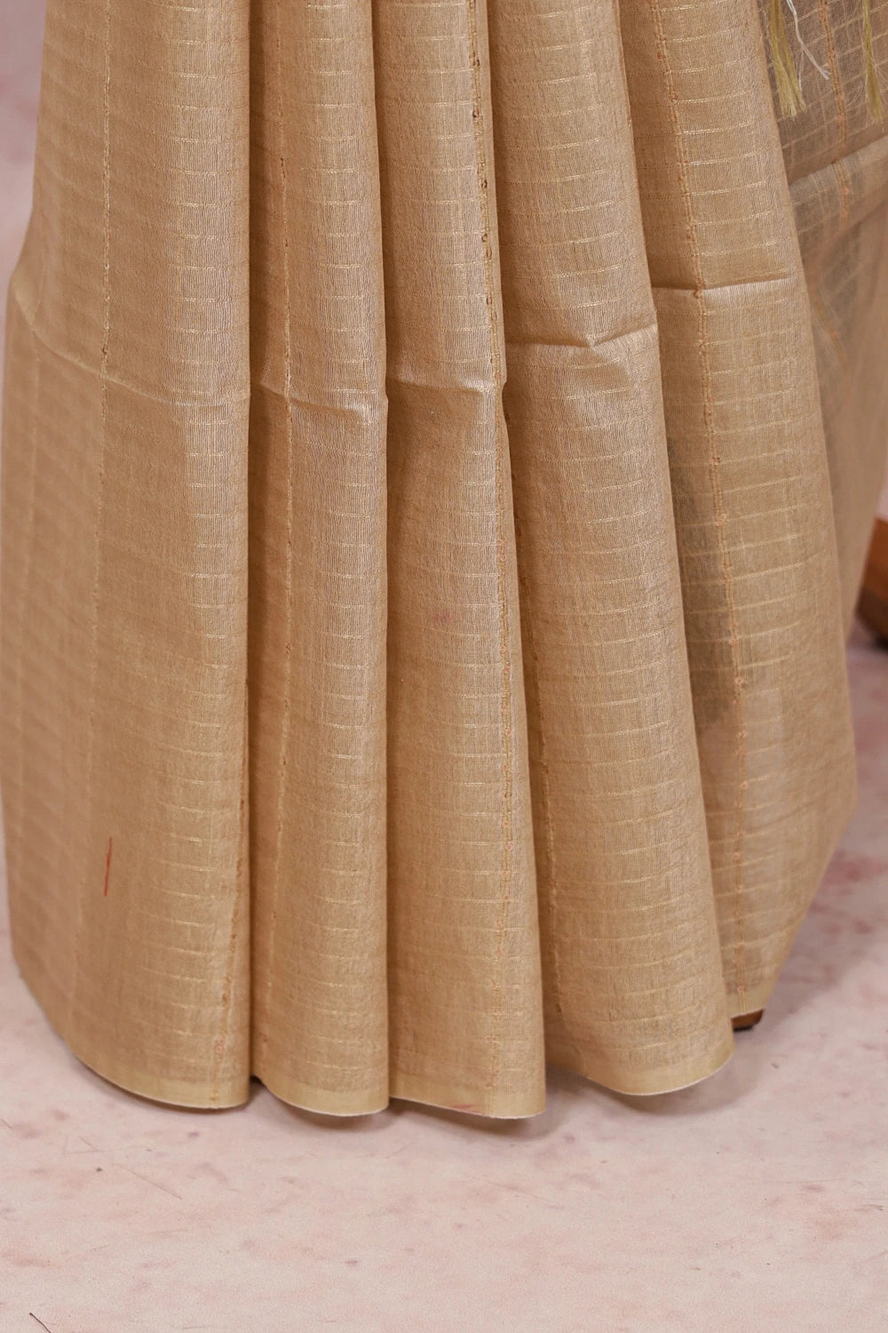 Cream Semi Tussar Saree
