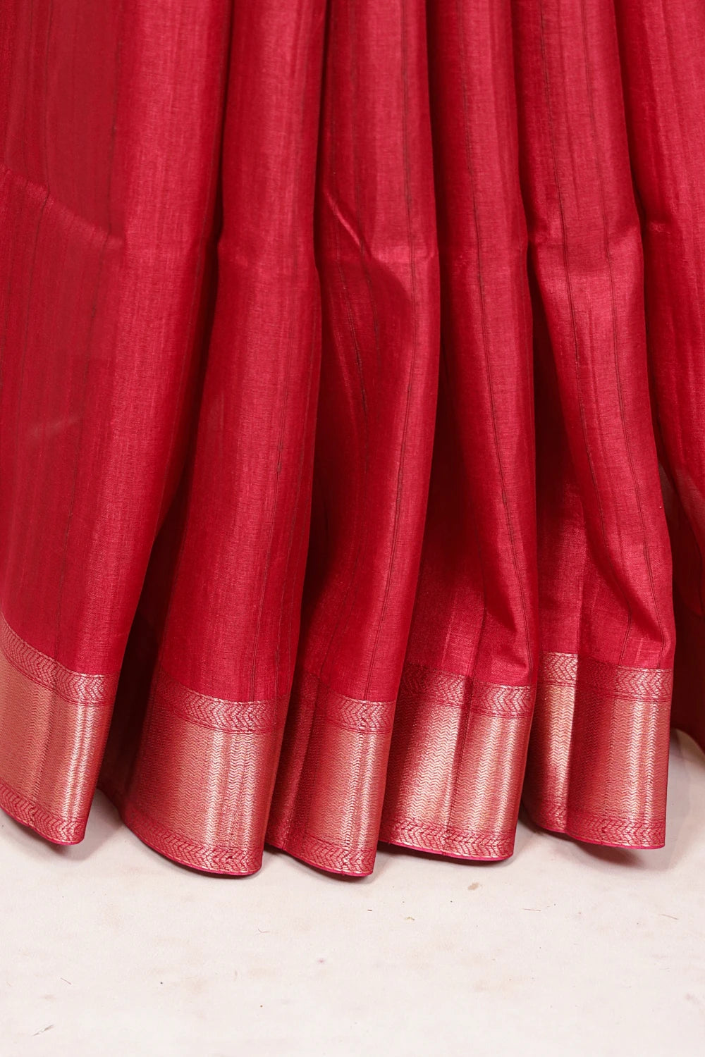Brick Red Semi Tussar Saree