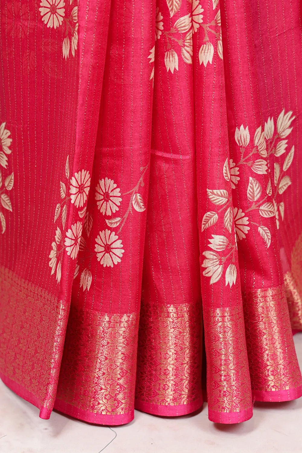 Pink Semi Chiffon Saree