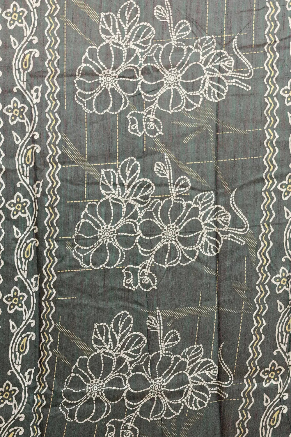 Bottle Green Semi Tussar Saree