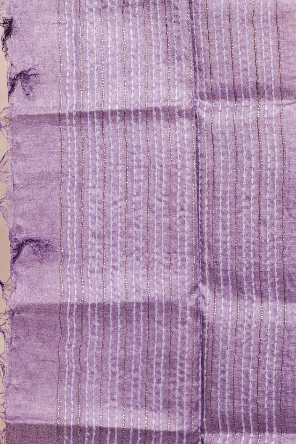 Lavender Tussar Lines Unstitched Churidhar Material