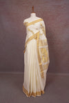 Off White Kerala Cotton Saree - Seematti