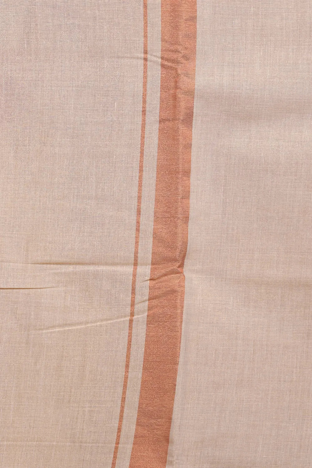 Light Rose Gold Color Semi Tissue Kerala Saree