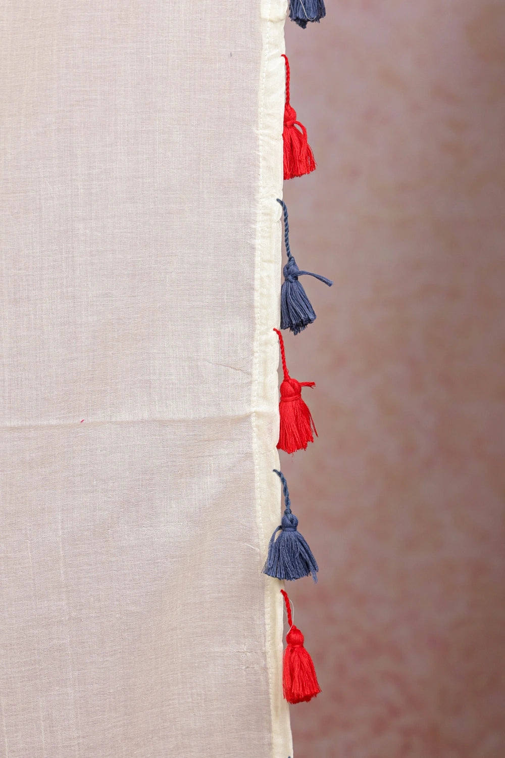 Off White Mul Cotton Kerala Saree