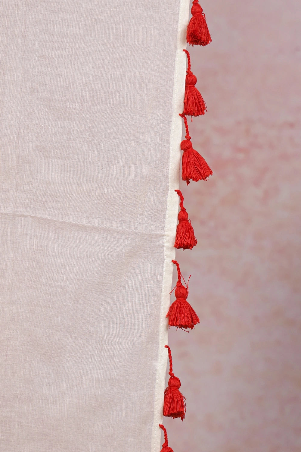 Off White Mul Cotton Kerala Saree