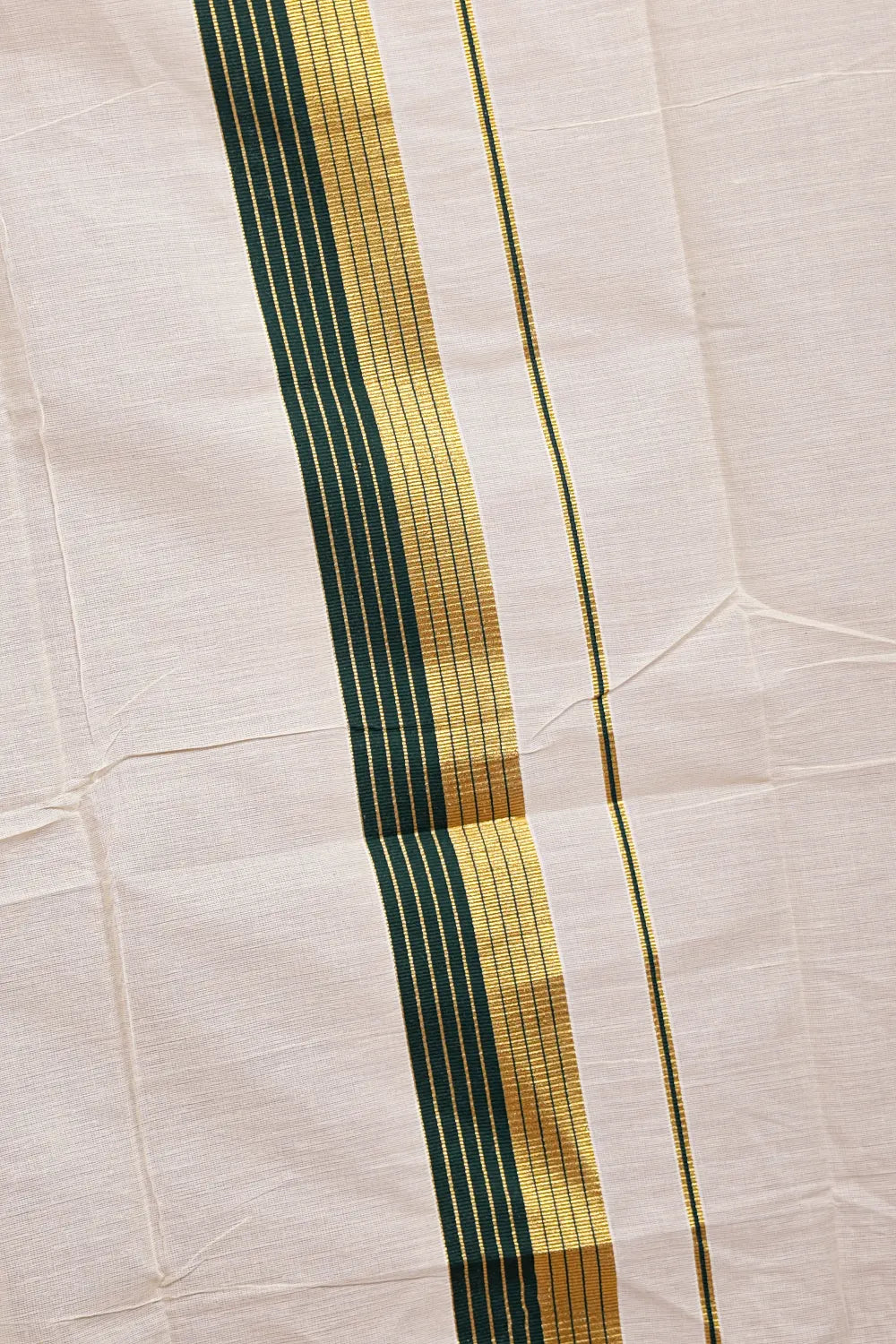 Off White Cotton Set Mundu