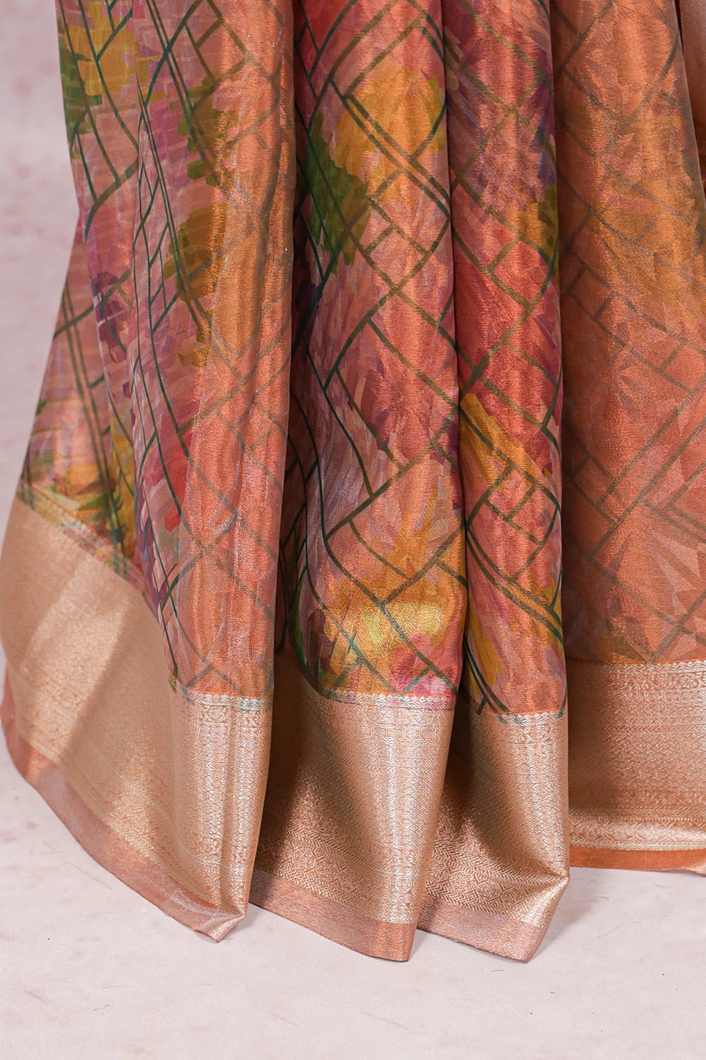 Multi Color Semi Tissue Saree - Seematti