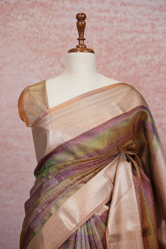Multi Colors Tissue Silk Saree - Seematti