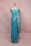 Blue Crepe Banarasi Sraee - Seematti