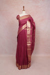Wine Semi Tussar Saree - Seematti