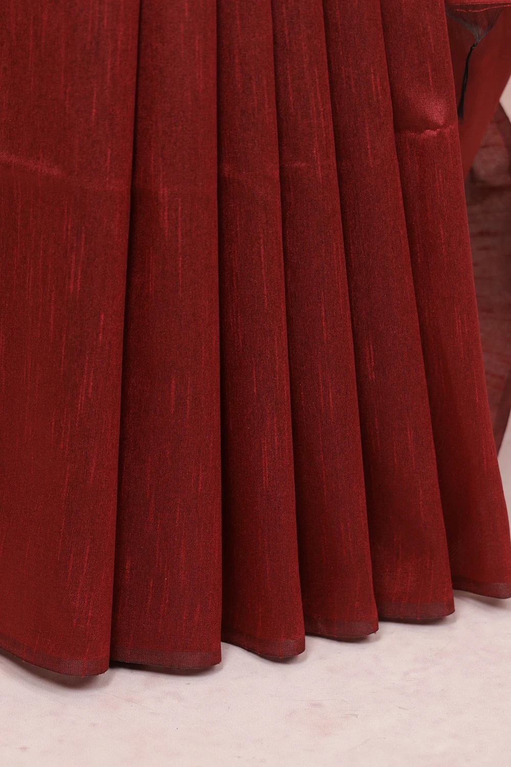 Maroon Semi Jute Saree - Seematti