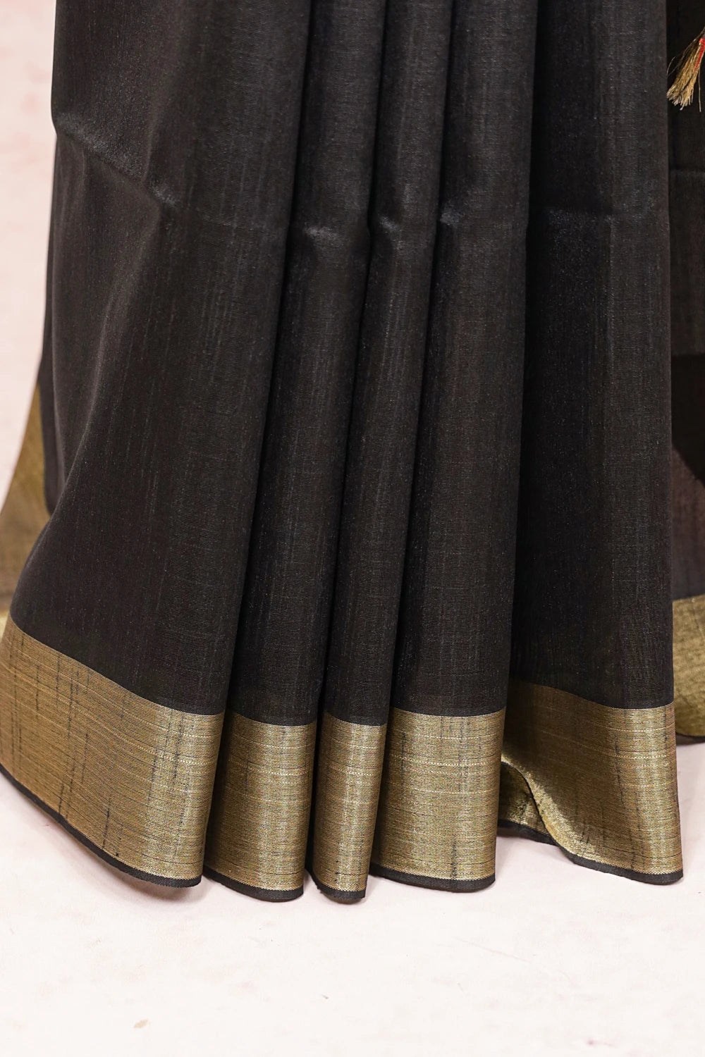 Black Semi Jute Saree