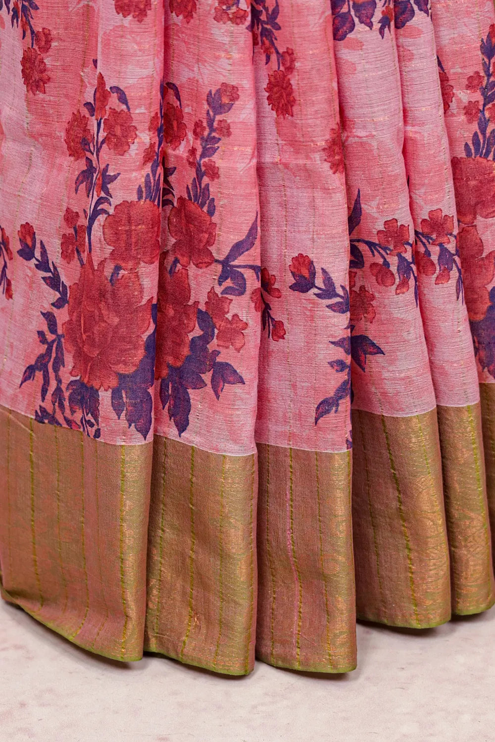 Onion Pink Cotton Saree