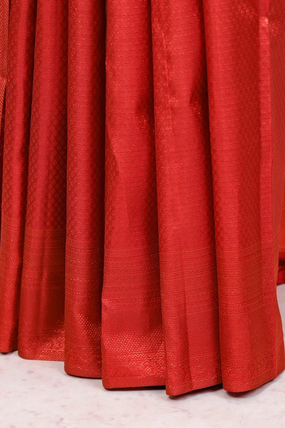 Dark Red Kancheepuram Silk Saree