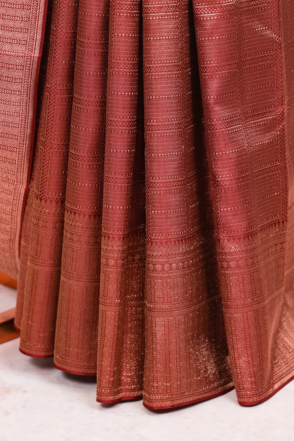 Maroon Kancheepuram Silk Saree