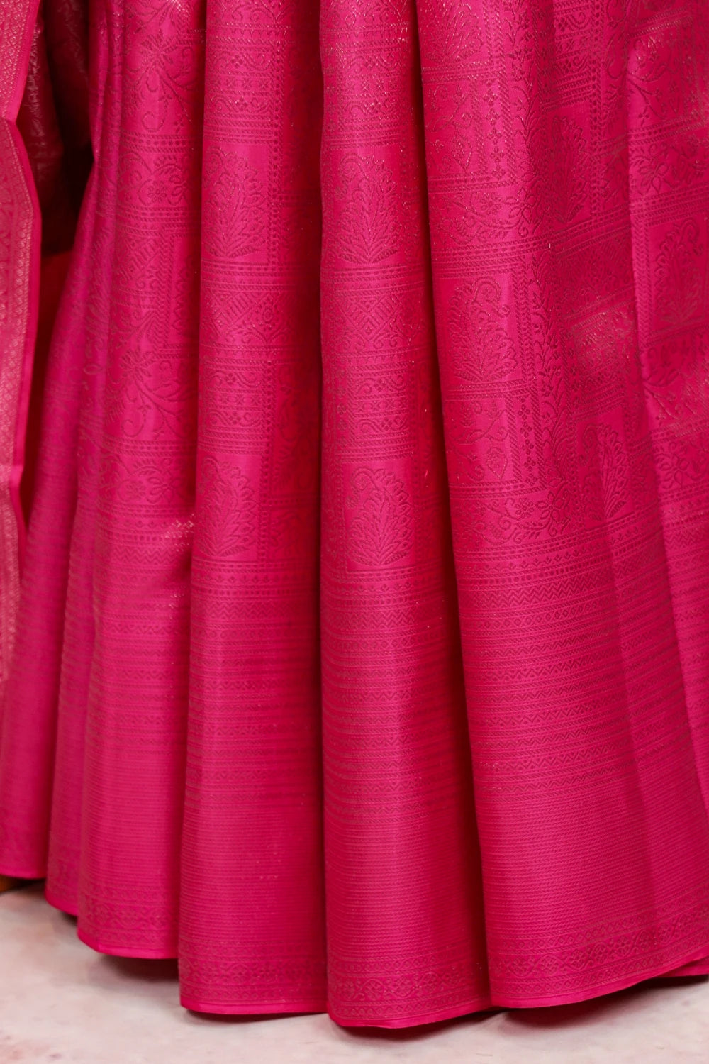 Magenta Kancheepuram Silk Saree