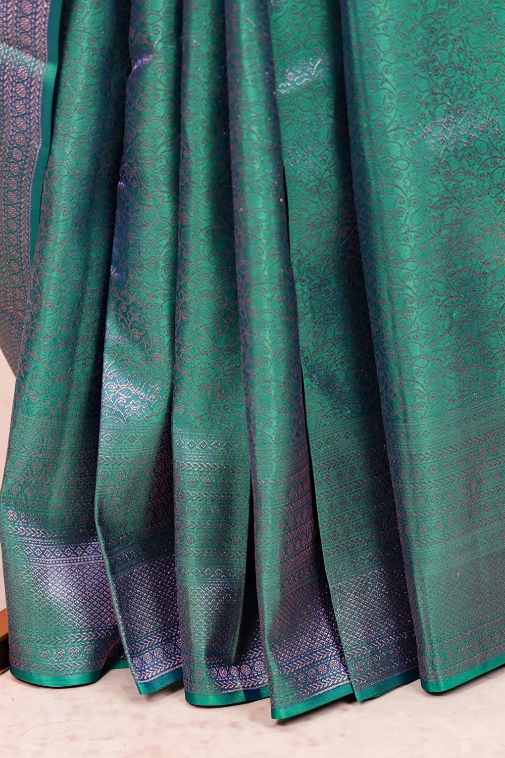 Peacock Green Kancheepuram Silk Saree
