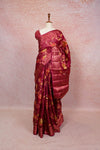 Maroon Tussar Silk Saree - Seematti