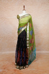 Green And Black Tussar Saree