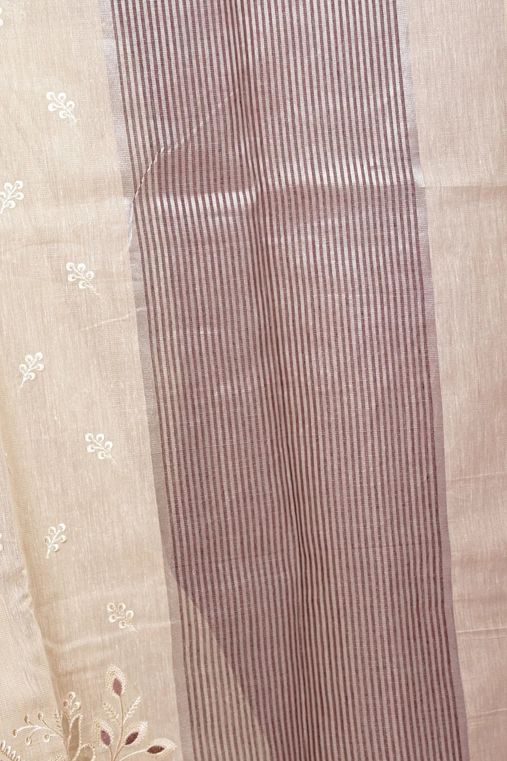 Cream Semi Tissue Saree